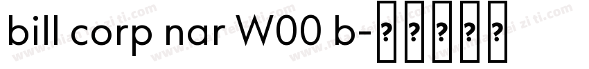 bill corp nar W00 b字体转换